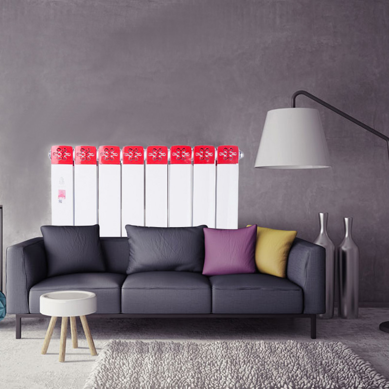 銅鋁復合暖氣片/散熱器75×50白+紅色X